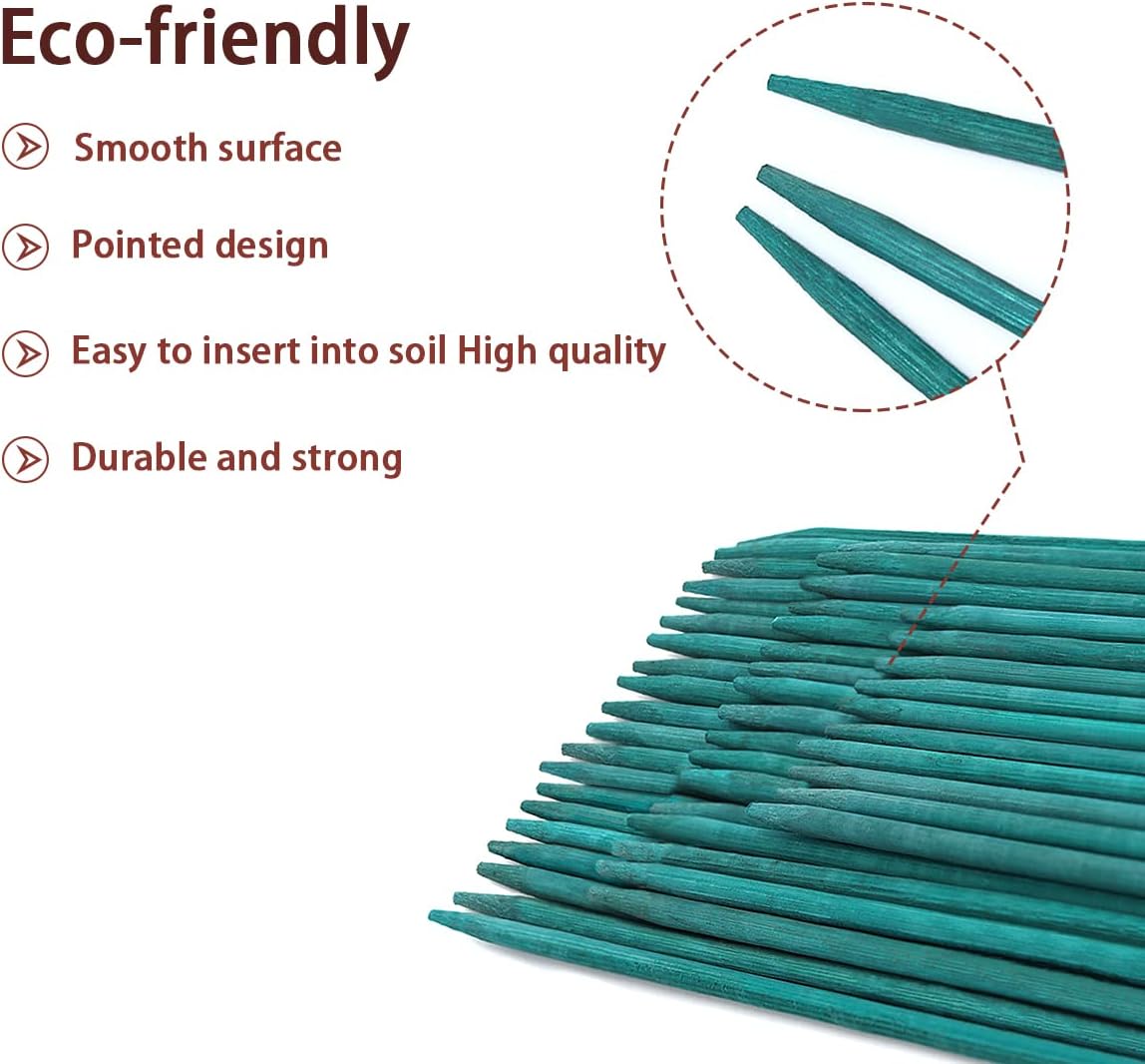 50 Pcs Plant Sticks Green Plant Stakes, Plant Support Garden Stakes for Indoor and Outdoor Plants