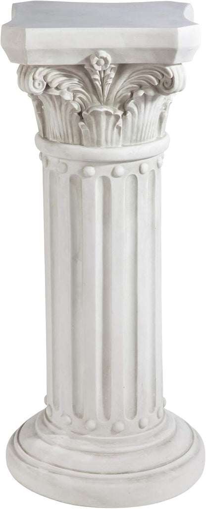 Design Toscano Athena Corinthian Furniture Pedestal Column Plant Stand, 16 Inches Wide, 16 Inches