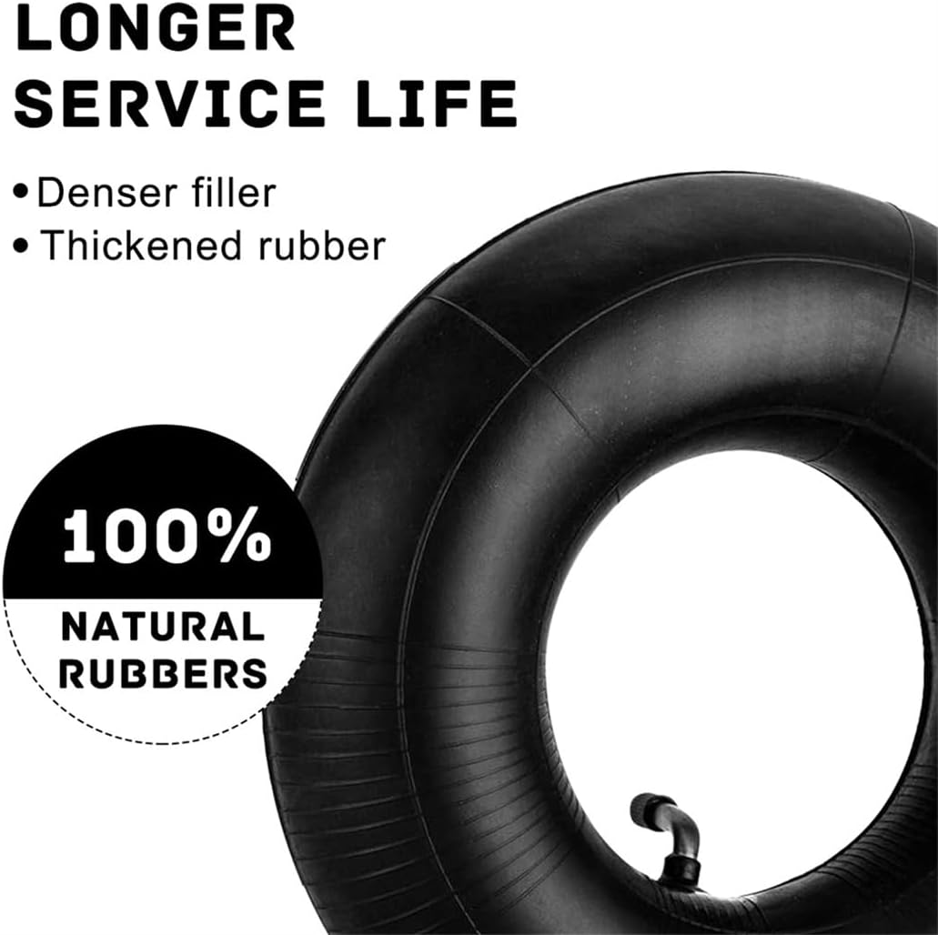 4.10/3.50-4 Inner Tube 2 Pack Heavy Duty Replacement Inner Tubes with TR-87 Bent Valve Stem for
