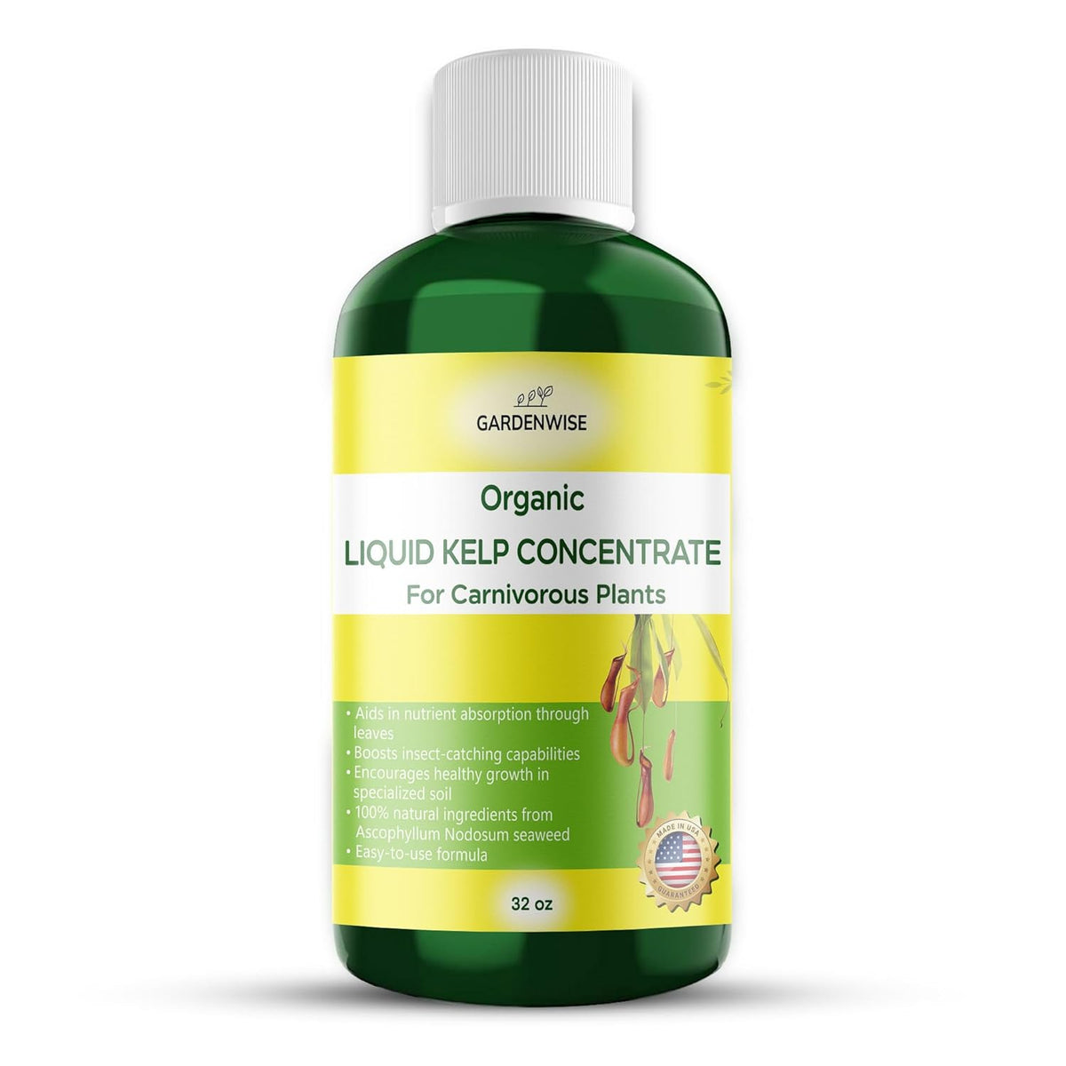 Organic Premium Kelp Seaweed Fertilizer: Indoor Plant Fertilizer & Carnivorous Plant Food for Venus