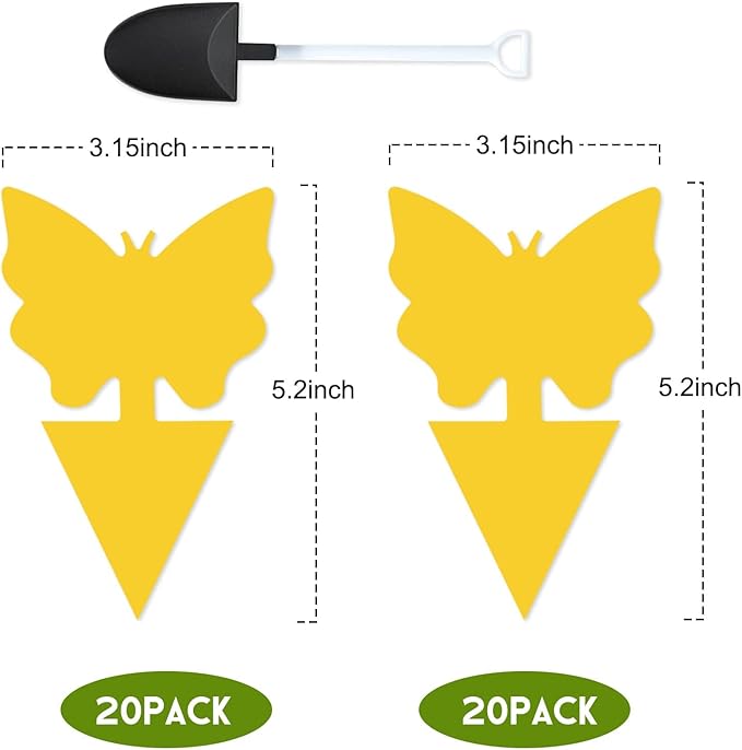 40 Pack Fungus Gnat Traps for House Indoor, Fungus Traps Fruit Fly Traps for Indoors Gnats Sticky