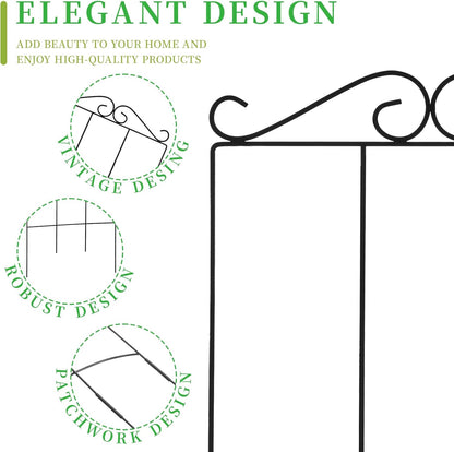 32 Inch Metal Plant Trellis for Climbing Plants Outdoor，4 Pack Garden Trellis for Potted Climbing