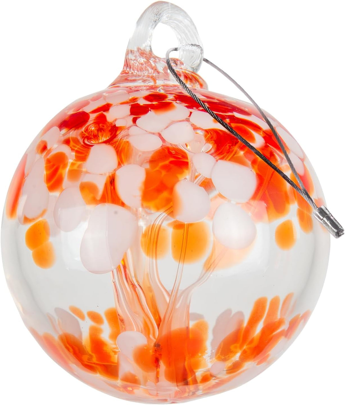 Dale Tiffany Hand Blown Glass, 4" Diameter Nova, Tree of Life Collection, Witch Globe Hanging