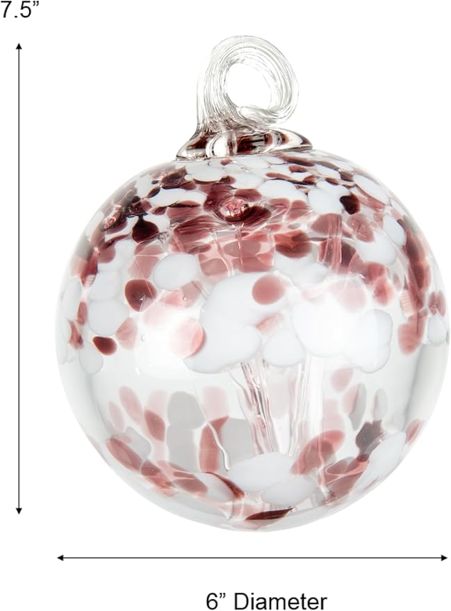Dale Tiffany Hand Blown Glass, 6" Diameter Enchanted, Tree of Life Collection, Witch Globe Hanging