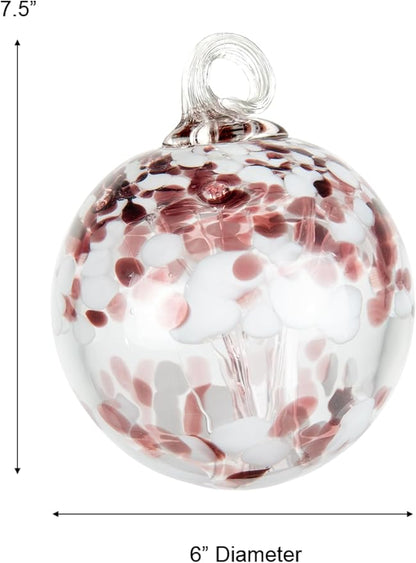 Dale Tiffany Hand Blown Glass, 6" Diameter Enchanted, Tree of Life Collection, Witch Globe Hanging