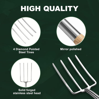 Pitchforks for Gardening Compost Digging Spading Cultivating Aerating Garden Fork Heavy Duty Yard