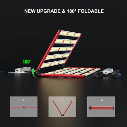 AGLEX 1000W LED Grow Lights, Full Spectrum Grow Light with UV IR, Daisy Chain Plant Bar Style Grow
