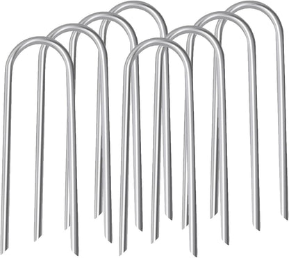 10inch Trampoline Stakes Heavy Duty Trampoline Parts Wind Stakes U Type 8pcs Ground Anchors High