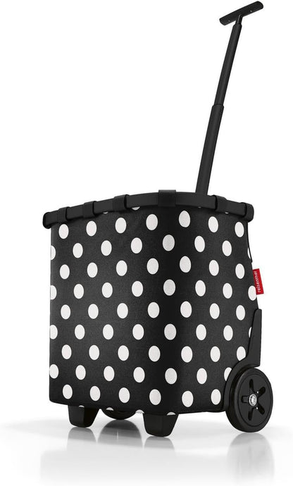 reisenthel carrycruiser dots White - Portable Shopping Trolley with Sturdy Aluminum Frame, Shoulder