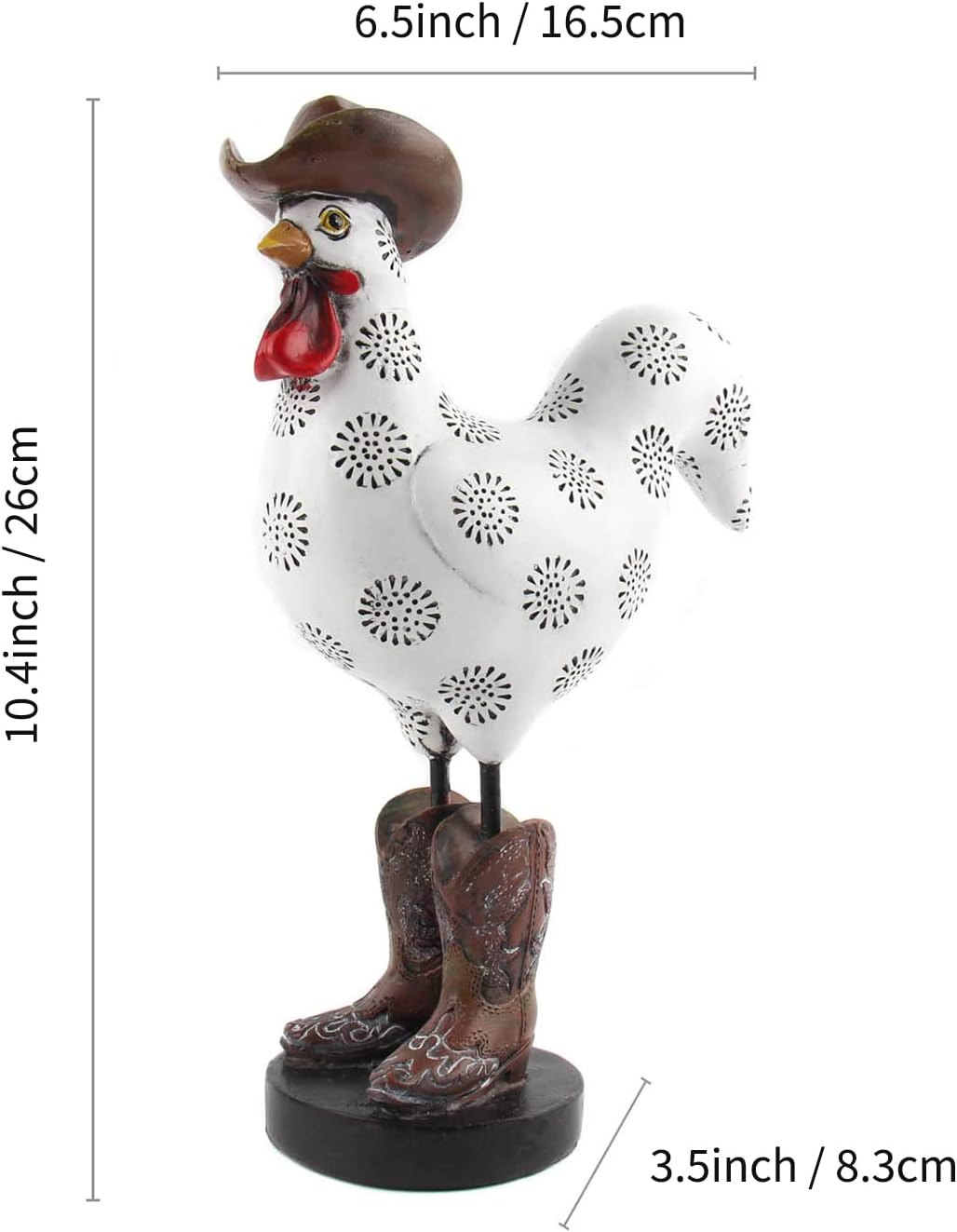 LIFFY Rooster Garden Statue Outdoor,Indoor Resin Home Decor Figurines Decorations,Farm Animals