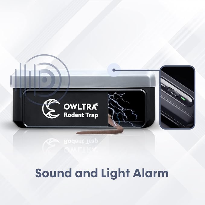 OWLTRA 2 Pack OW-7 in-/Outdoor Electric Rodent Trap, Instant Kill Mouse & Rat Zapper with