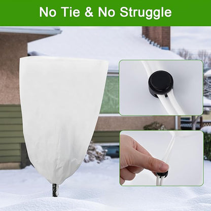 YDSL 3 Pack Plant Covers Freeze Protection, 25"×32" 1.77oz/yd² Plant Frost Covers for Outdoor