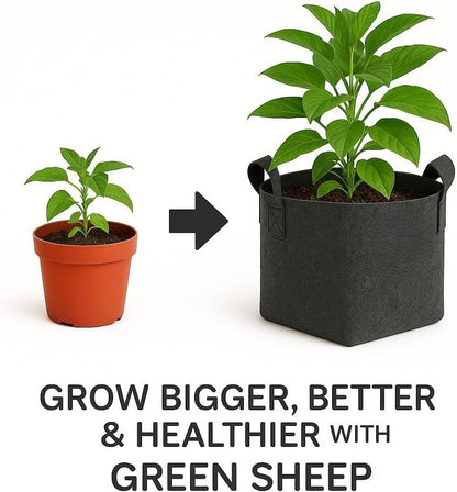 Square Geo Fabric Grow Bag 400 GSM Durable Breathable UV Resistant Reusable Plant Container for