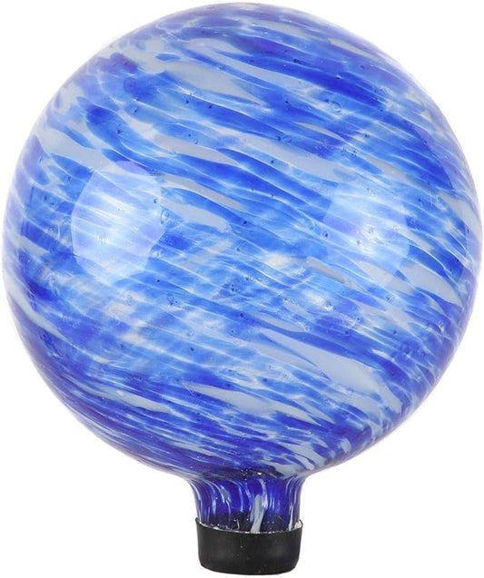Lily's Home Glass Gazing Ball, A Colorful Addition to Any Garden or Home, Ideal As a Housewarming