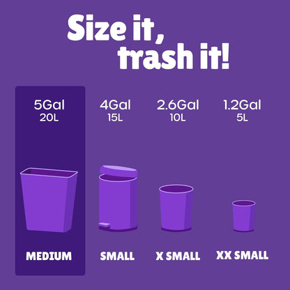 FORID Small Garbage Bags - 5 Gallon, Trash Can Liner for Home, Office, Bathroom, Bedroom, Waste Bin