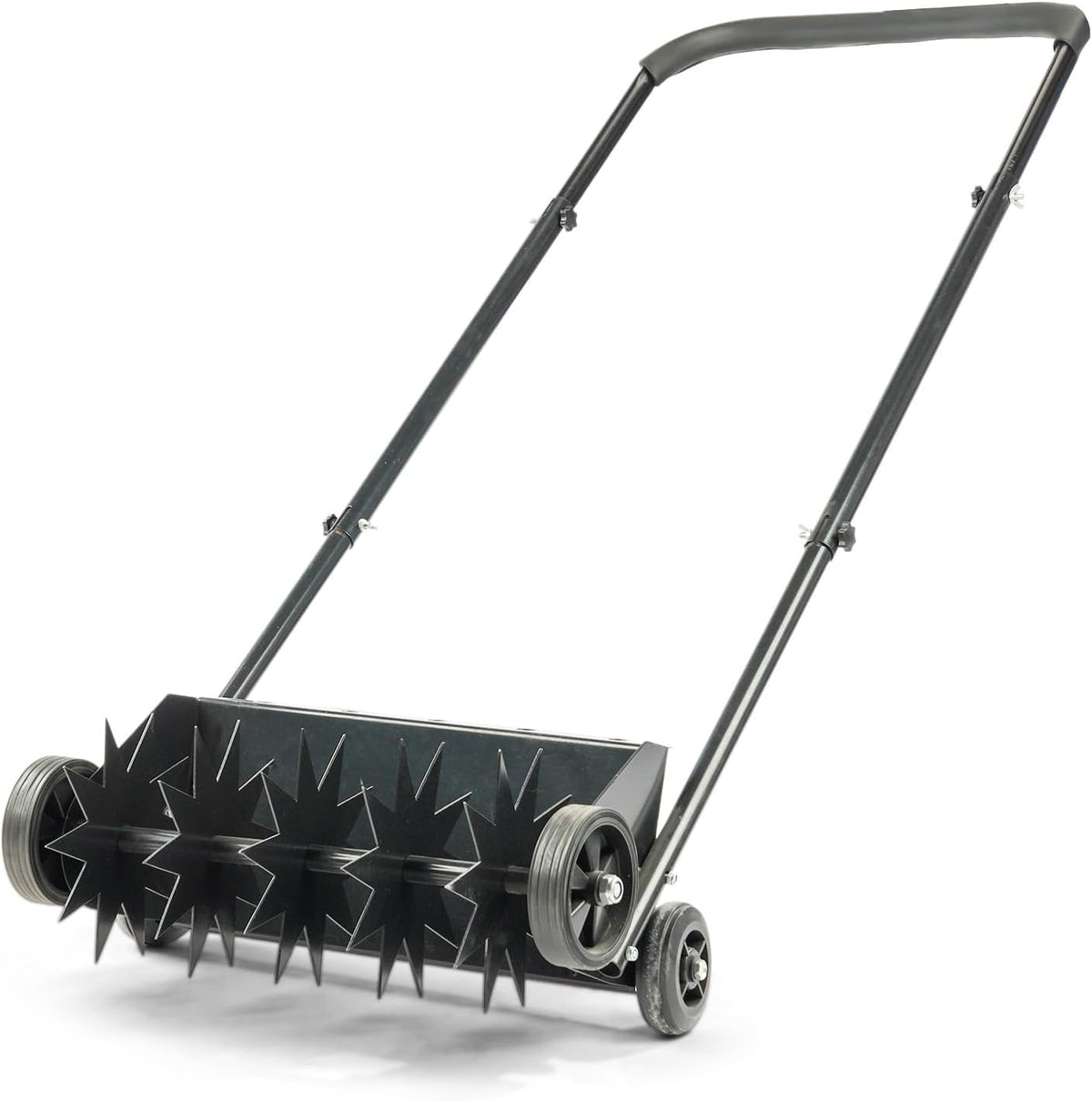 VINGLI Lawn Aerator, 19-Inch Heavy Duty Push Spike Aerator with 4 Wheels, Easy-to-Assemble, 45''