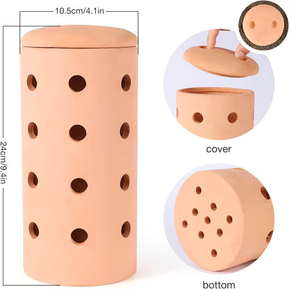 Underground Worm Farm Clay 10Inch Garden Composting bin Ceramics Outdoor Gardening from Kitchen