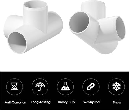 20PCS 4-Way PVC Fittings, 1/2Inch PVC Pipe Fittings for SCH40 PVC Pipe, Heavy Duty PVC Furniture