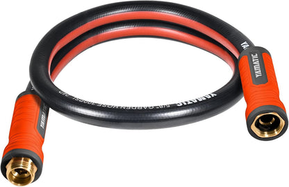 YAMATIC Short Garden Hose 5ft, 5/8" Leader Hose with Swivel Handle, Small Water Hose Extension