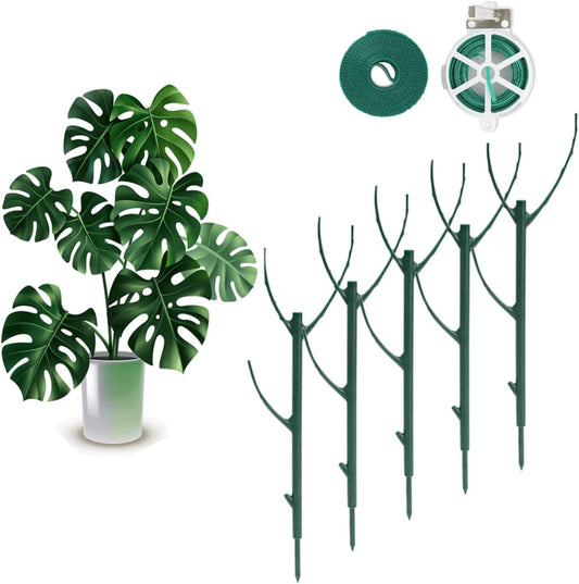 5 Pack Stackable Plant Support Stakes, 38inch Climbing Plant Sticks Structures for Monstera with