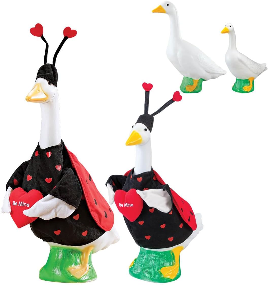Fox Valley Traders Gaggleville™ Lovebug Duo Goose, Baby and Outfits Bundle