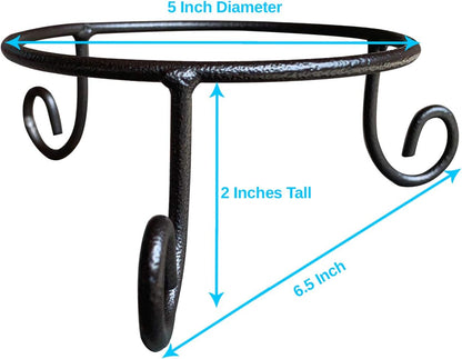 Black Iron Ball Stand - Gazing Globe Stand for Balls, Sphere Holder Wrought Iron Display Stand