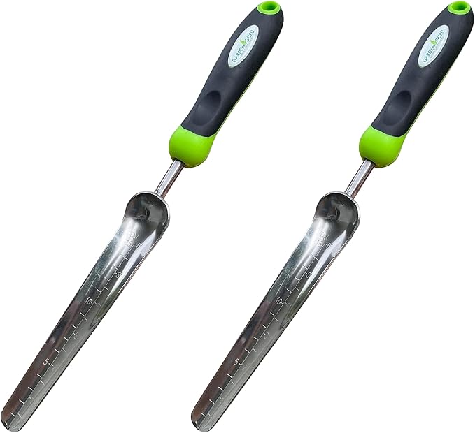 Garden Guru Seed Planting Shovel Trowel Transplanter Widger Stainless Steel Rust Resistant