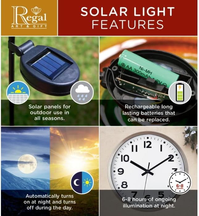 Regal Art & Gift Hot Air Balloon Solar Lantern – Hanging Solar-Powered LED Lights, Waterproof