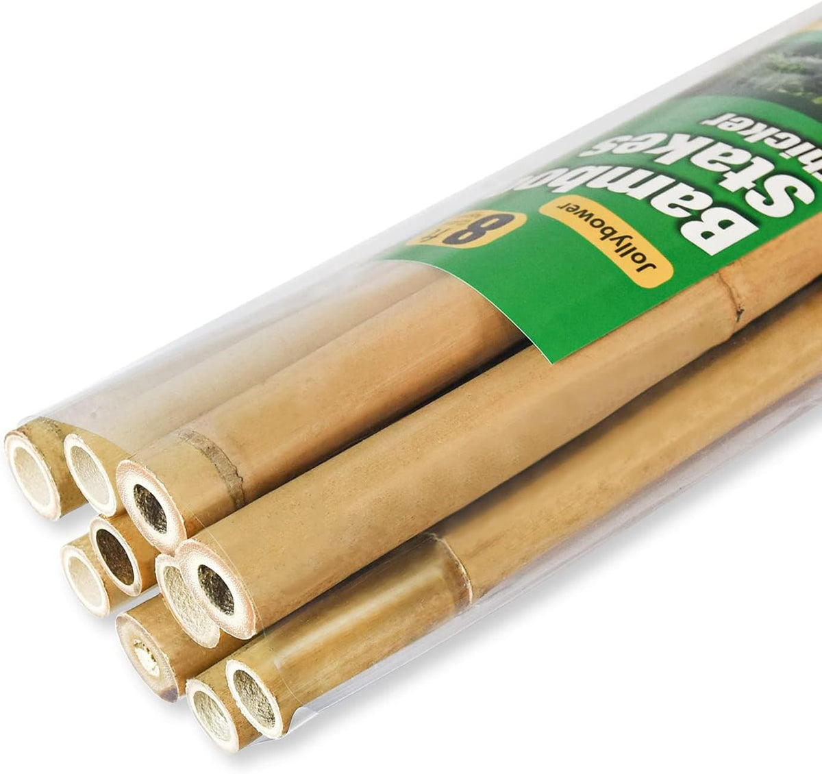 10pcs 1" D Thicker Heavy Duty Bamboo Stakes, 8FT Plant Stakes, Natural Garden Stakes for Tomato
