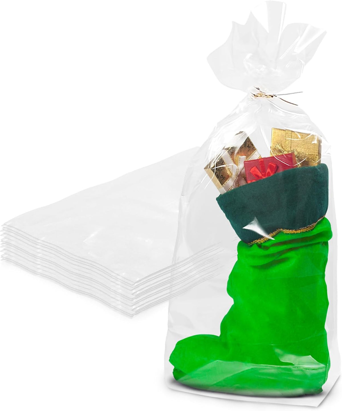 Clear Gusseted Poly Bags, 8 x 3 x 20 Inch, 1000 Pack Side Gusseted Plastic Bags 2 Mil. Leakproof