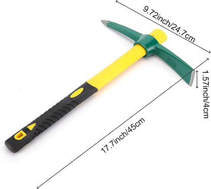 ZOENHOU 17.7 Inch Pick Mattock Hoe, Forged Garden Pick, Weeding Mattock Hoe Agriculture Hand Tools