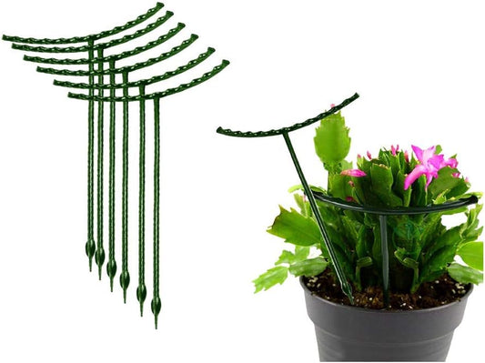 Belit 8 Pack Plant Supports for Small Plants, Garden Flowers Green Plant Support Ring, Planter