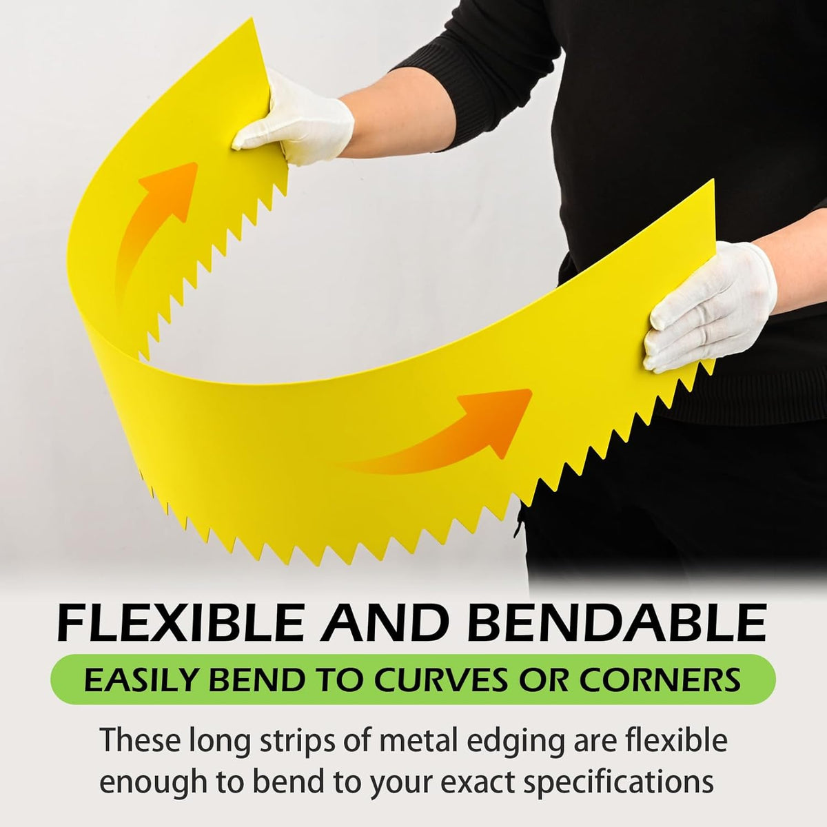 Landscape Edging Kit, Galvanized Steel Edging Landscape Lawn Edging Powder for Lawn Yard, Coated