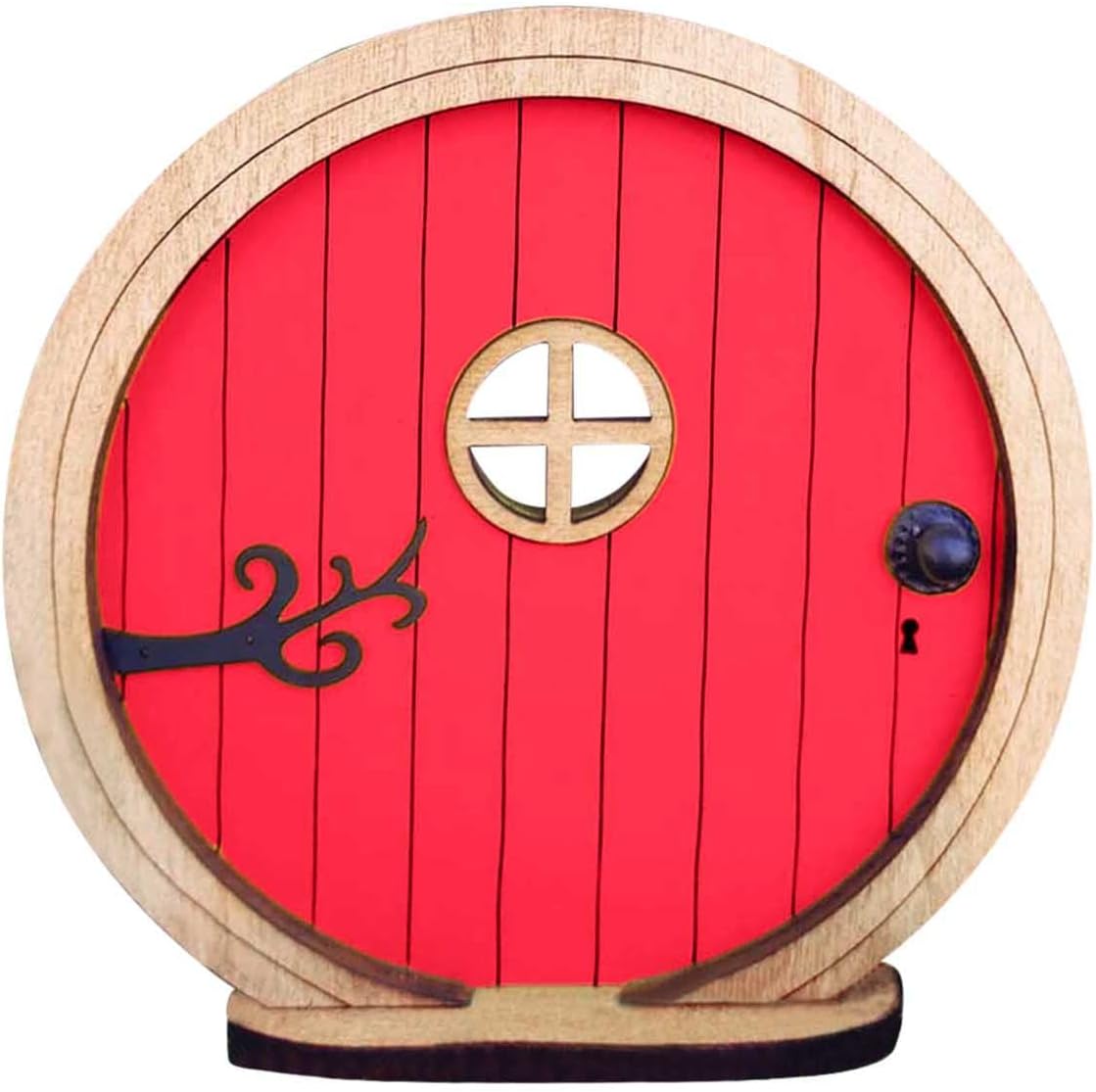 1Pc Red Fairy Garden Door for Tree, Fairy Doors for Trees Outdoor and Tree Trunk, Mini Fairys