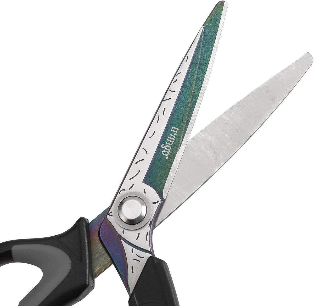 LIVINGO Heavy Duty Industrial Scissors: 10" Utility Stainless Steel Sharp Scissors all Purpose