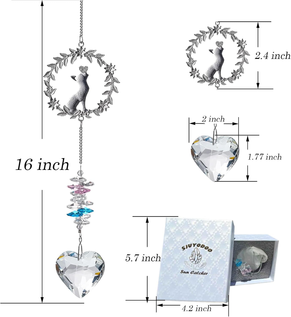 Pet Memorial Suncatcher,Dog Memorial Gifts for Loss of Dog,Cats Remembrance,Pet Loss Sympathy