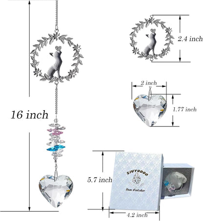 Pet Memorial Suncatcher,Dog Memorial Gifts for Loss of Dog,Cats Remembrance,Pet Loss Sympathy