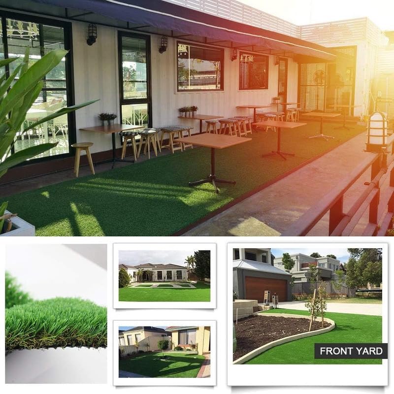 Petgrow Luxurious Artificial Grass Realistic Turf 12 X 5 Feet,1.57 Inch Pile Height Ultrathick
