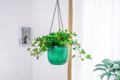Melphoe 2 Pack Self Watering Hanging Planters Indoor Flower Pots, 6.5 Inch Outdoor Hanging Basket