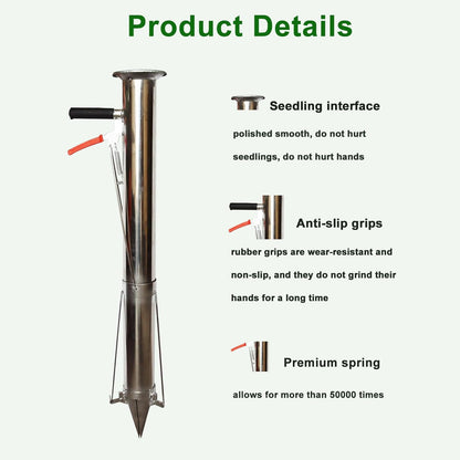 Seedling Transplanting Bulb Planter Tool Long Handle, Vegetable Young Plant Manual Plant
