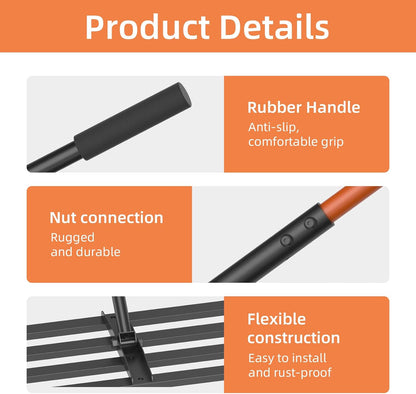 Lawn Leveling Rake 30"x10", Heavy-Duty Stainless Steel Yard Leveling Rake, Professional Soil