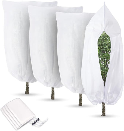 4 Pack Plant Covers Freeze Protection for Winter, Plant Protectors from Animals, Winter Plant Cover