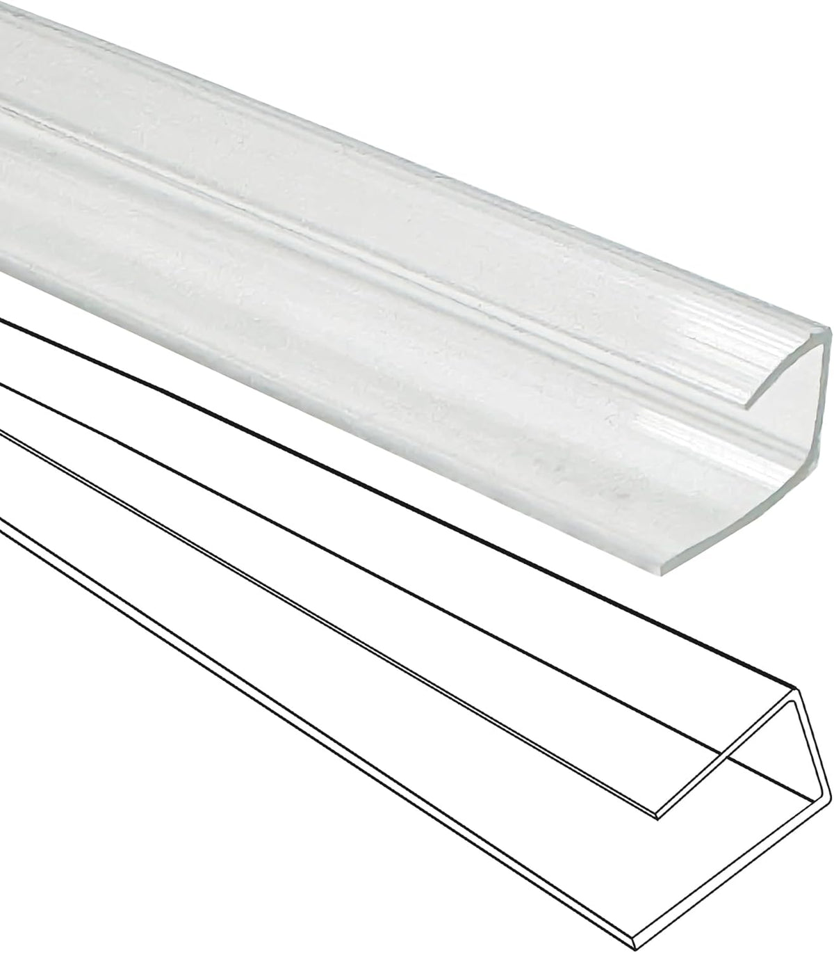 10 PCS Polycarbonate Greenhouse U Connector Profile 4ft Length Fits 0.32’’ & 0.4’’ Twin-Wall