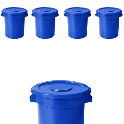 PRO&Family 20 Gallon Trash Can with Lid Round Ingredient Storage Containers Recycling Bin Kitchen