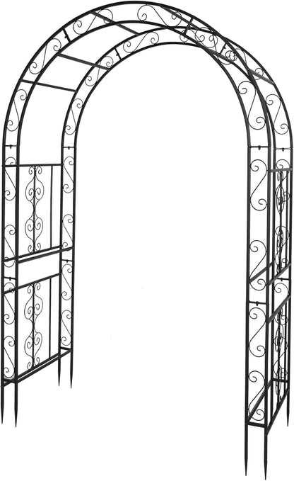 VINGLI Garden Arbor, Arch Archway for Wedding Ceremony Party, Steel Garden Trellis for Plant