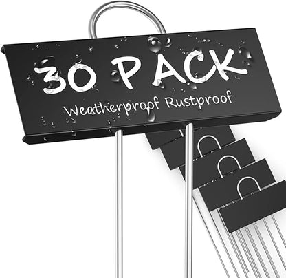 STARTOSTAR 30-Pack Metal Plant Labels Weatherproof Garden Markers,Height 10.6'', Label Area 3.5''X