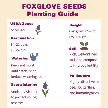 Foxglove Seeds 250,000+ Bulk Pack - Tall Spire Blooms, Mixed Colors for Garden Borders, Easy