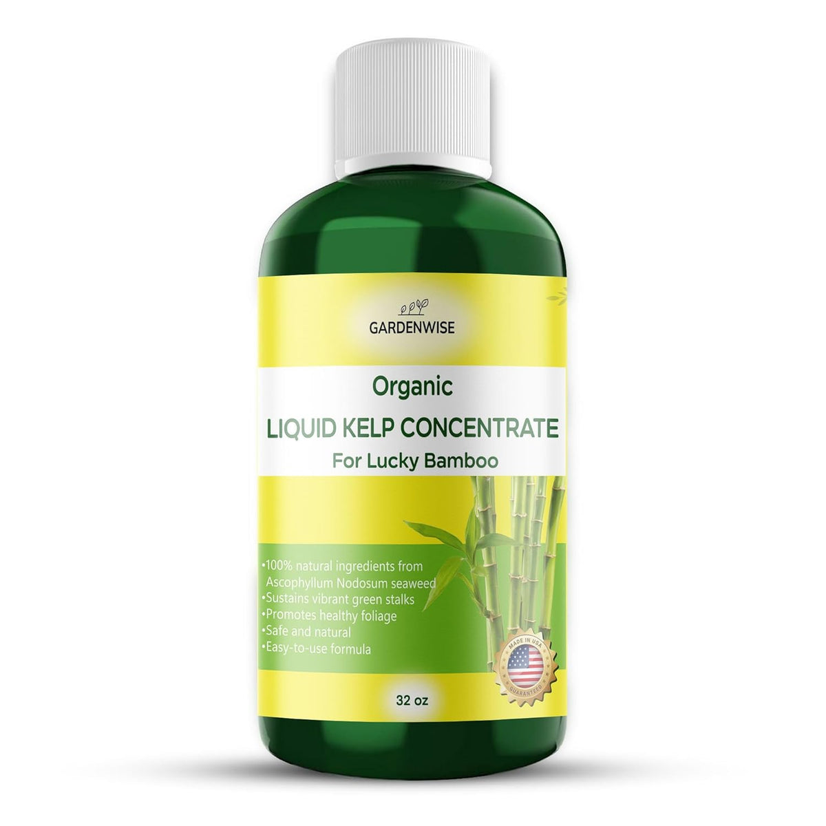 Organic Premium Kelp Seaweed Fertilizer for Lucky Bamboo - Liquid Plant Food - Hydroponics - Soil