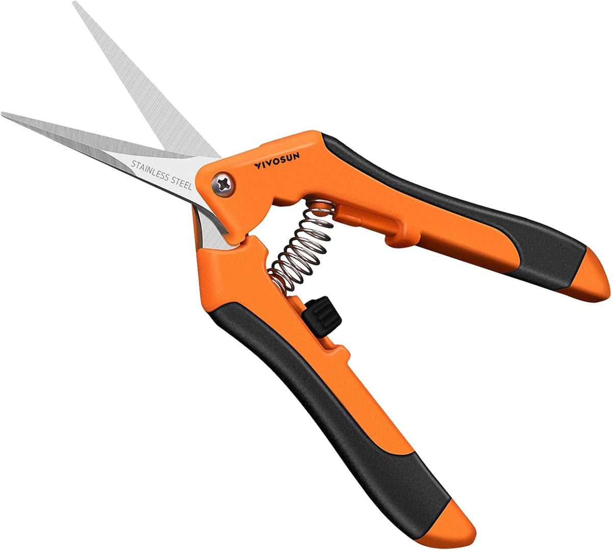 VIVOSUN 6.5 Inch Gardening Scissors Hand Pruner Pruning Shear with Straight Stainless Steel Blades