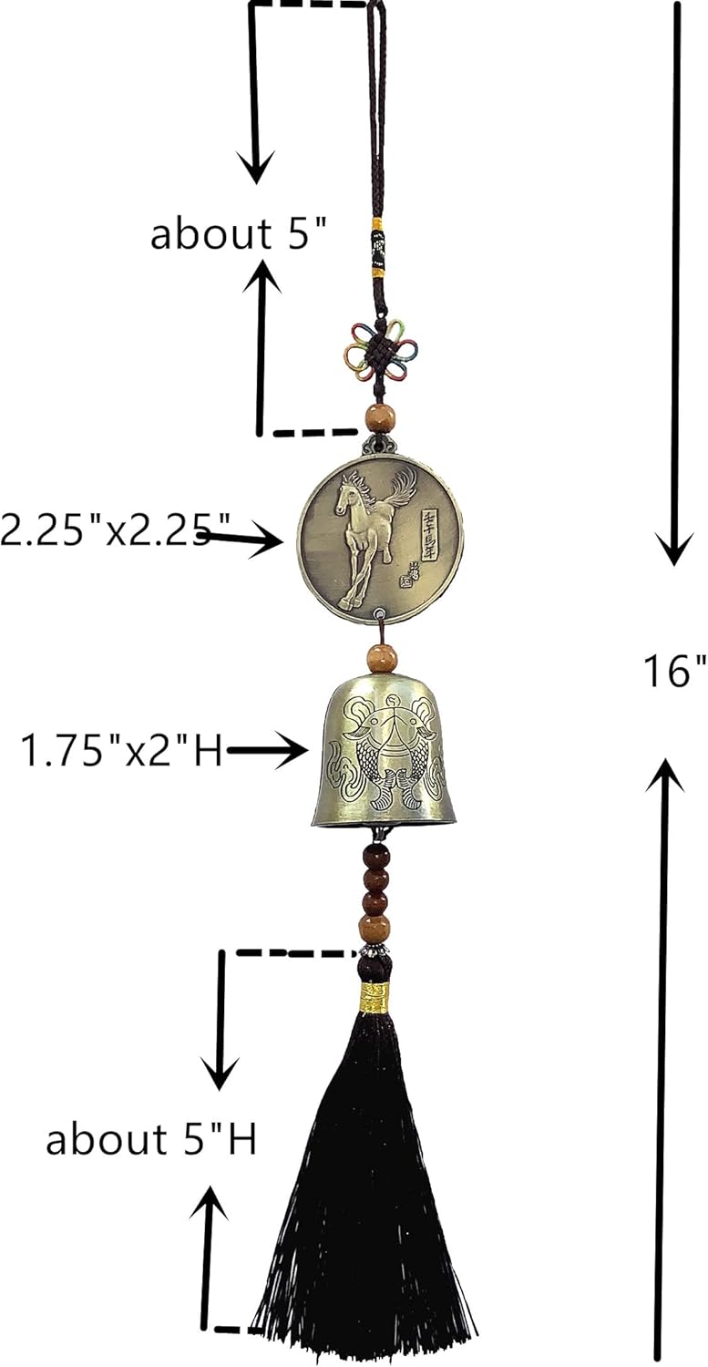 Traditional Lucky Feng Shui Wind Chime Bell Hanging Ornament Decoration for Protection Success